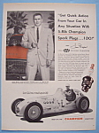 Vintage Ad: 1955 Champion Spark Plug w/ Jimmy Bryan