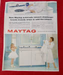 1959 Maytag Washing Machine Bleach Dispenser w/Woman 