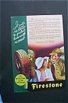 1936 Firestone Tires with Woman & Girl Sitting in Car