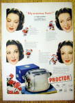 Vintage Ad: 1949 Proctor Toaster w/Linda Darnell