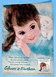 1963 Northern Tissue with Little Girl with Kitten