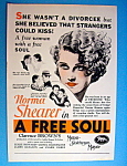 Vintage Ad: 1931 A Free Soul w/ Norma Shearer
