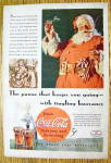 1934 Coca Cola (Coke) with Santa Claus Holding Glass