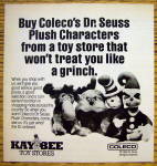 1984 Coleco Dr. Seuss Characters w/Grinch, Seuss & More