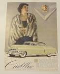 1950 Cadillac With Woman In Black Fur