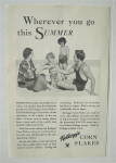 1934 Kellogg's Corn Flakes with Family on Beach