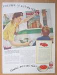 1939 Campbell's Tomato Soup with Woman & Little Boy 