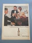 1960 Calvert Reserve Whiskey with Woman Serving Men 
