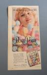 1957 Pom Pom Cosmetic Cotton Balls with Lovely Woman