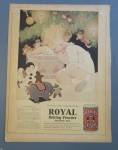 1920 Royal Baking Powder with Little Girl On Drum 
