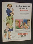 1951 Neolite Soles with Boy Hugging Woman's Legs