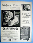 Vintage Ad: 1952 GE Black-Daylite TV with Lucille Ball