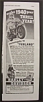 1939 Harley Davidson Motorcycle with Man & Bike