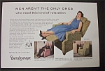 1955 Barcalounger with Woman Sitting In Lounger