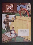 1951 Schlitz Beer with Man Painting Fence