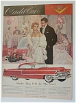 1955 Cadillac with Man & Woman Dressed Up For Party