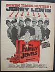 1965  Movie Ad for The Family Jewels with Jerry Lewis