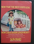 1984 Sun-Maid Raisins with a Little Girl & Two Dolls
