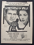 1957  Movie  Ad  for  Something  Of  Value