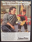 1989 Fisher-Price Power Workshop Man & Boy with Drill
