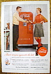 1955 Coca Cola (Coke) with Man & Woman By Soda Machine