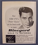 Vintage Ad: 1960 Winegard Gold TV Antenna w/ Peter Gunn