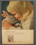 1964 Northern Tissue with a Little Girl Holding Bunny