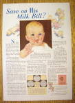 1931 Pet Evaporated Milk with Baby Smiling