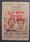 1947 Movie Ad for Life With Father