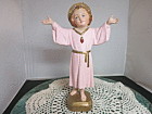 Chalkware Sacred Heart Divine Child Jesus Statue with Halo 9