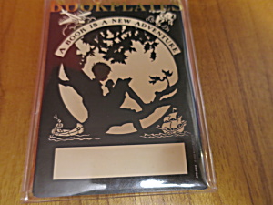 Antioch Bookplate Silhouette Of A Boy Reading