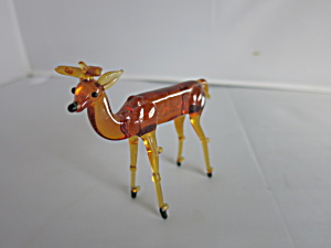 Blown Glass Deer Buck Figurine
