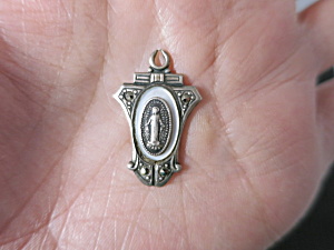 Antique Virgin Mary Miraculous Medal 2 Sided