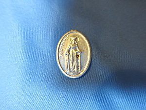 Vintage Medal St. Dymphna St. Dymphna Pray For Us Italy