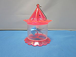 Vintage Spinner Bird Cage Plastic Christmas Ornament