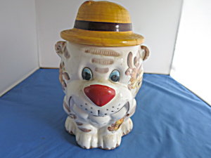 Vintage Lion Cub Cookie Jar Cracker Jar Brazil