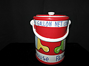 Gallon House Paint Can Cookie Jar Italy Rare Find