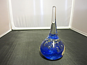 Blown Glass Paperweight Tear Drop Controlled Air Bubble