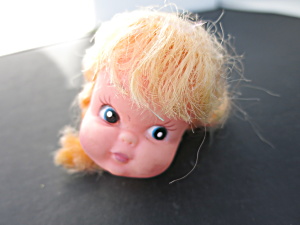 Vintage Blonde Hair Doll Head Rooted Hair