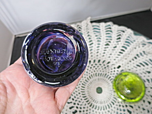 Vintage Manchester Hot Glass, Vermont, Tea Light Holder Purple