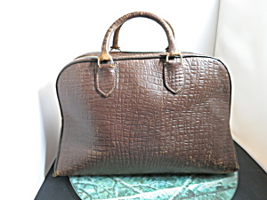 Vintage Je Fournier Montreal Crocodile Doctor Bag Satchel Handbag