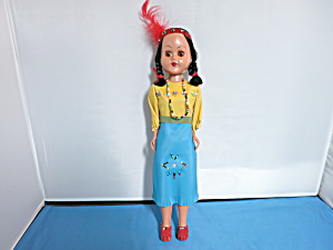 Vintage Native American Girl Doll All Original 11.5 Inches