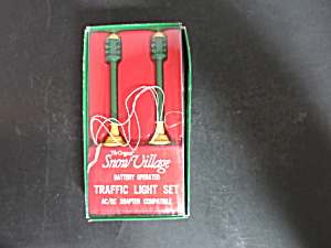 Vintage Department 56 Snow Village Traffic Light Set Battery Op