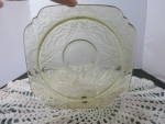 Madrid Yellow Amber Indiana Glass Federal Glass Square Bowl 7in