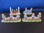 Miniature Easter Village Fence Accessory Egg set of 4