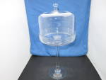 Etched Clear Glass Dome Pedestal Pastry Server 16 inch
