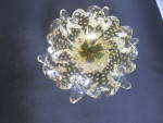Murano Art Glass Flower Bowl Bullicante controlled bubble 