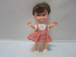 Vintage Doll with side glanced eyes 4 1/2 inch unmarked
