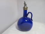 Blown Cobalt Blue Glass Decanter Bottle Flagdon  1830 to 1860