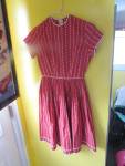 Vintage Girls Dress Age 9 to pre teen Red with Hearts